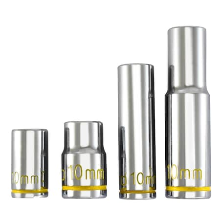 Astro Pneumatic SKT 4PC UV GLOWING 10MM 1/4 & 3/8" DEEP AO410